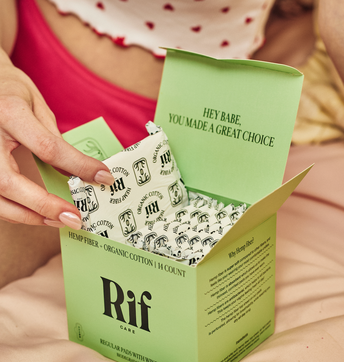 Rif Care | Organic Regular Pads (14 Pack)