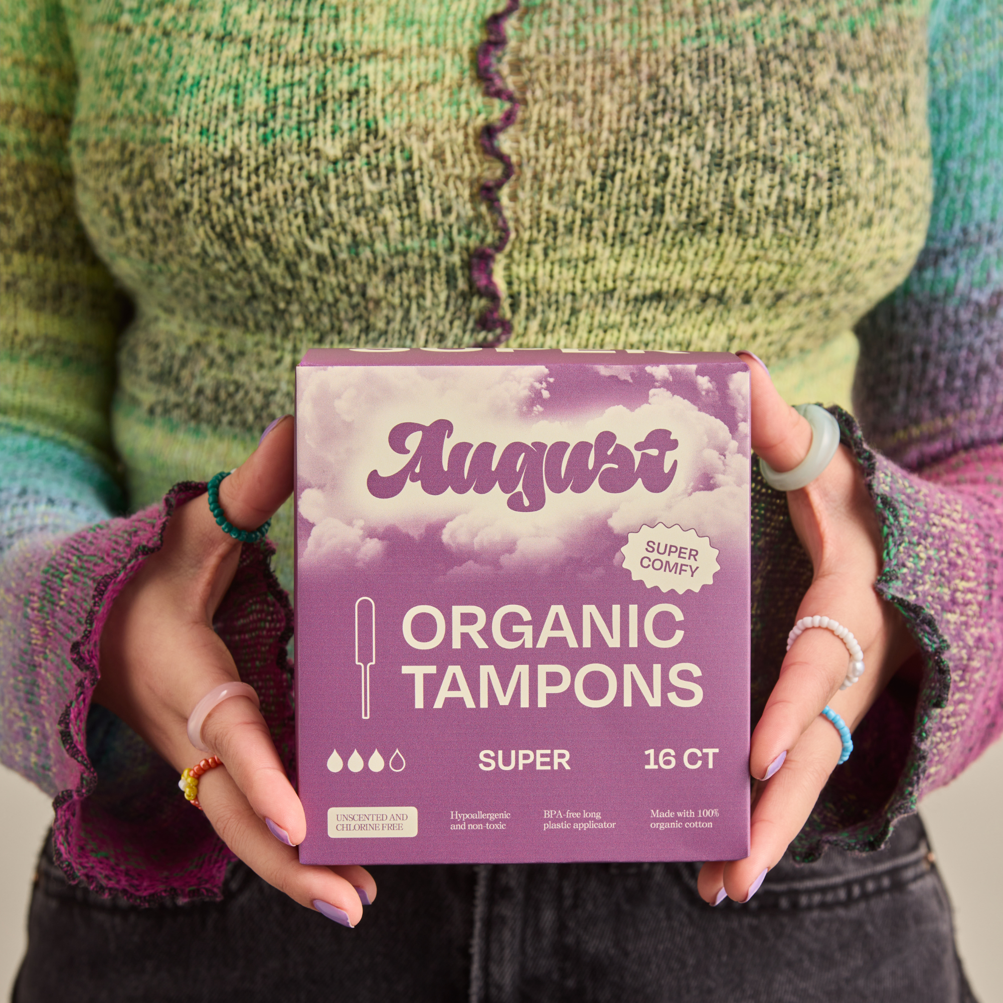 August | Organic Super Tampons (16 Pack)