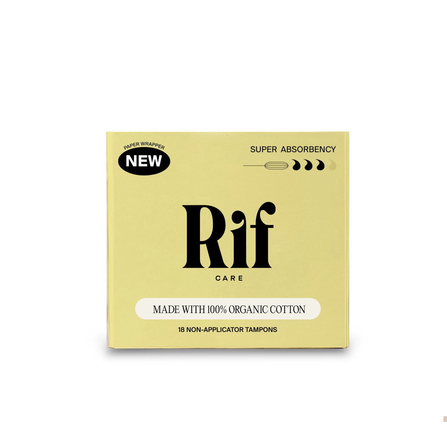 Rif Care | Organic Super Tampons (18 Pack)