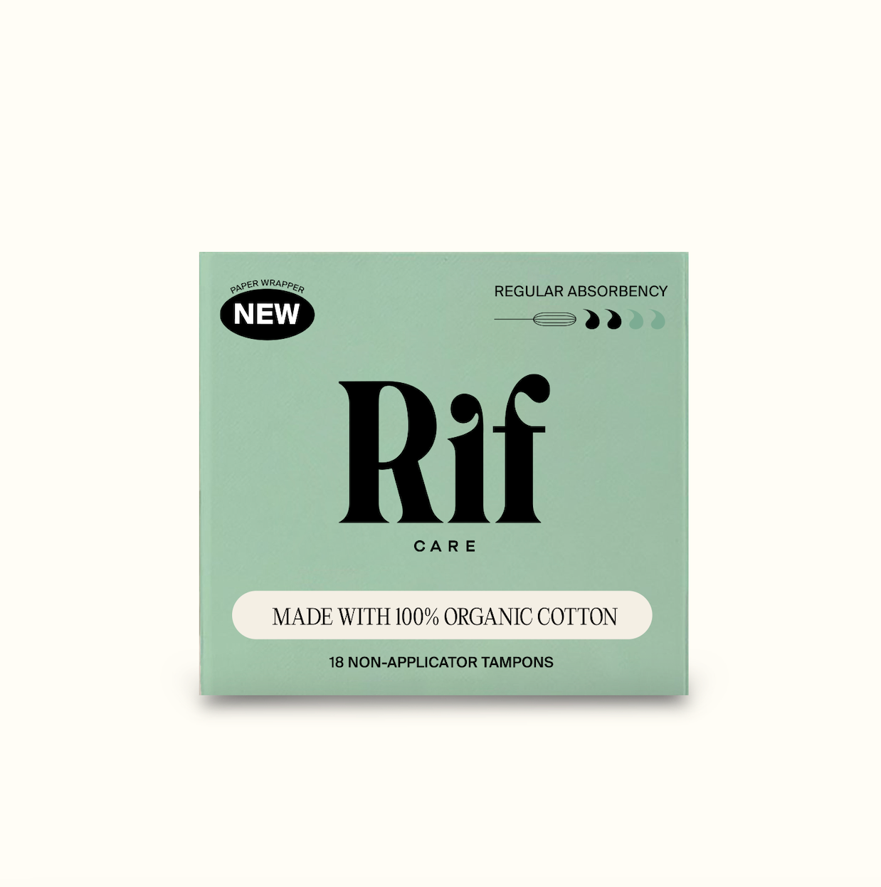 Rif Care | Organic Regular Tampons (18 Pack)